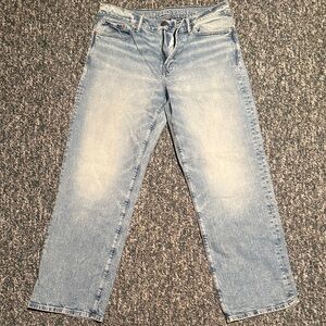 American Eagle Outfitters Men's Light Blue Straight Jeans